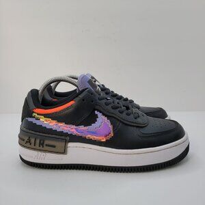 Nike AF1 Shadow Se Pixel Swoosh Women's Black Shoes CV8480-001 US Size 7.5